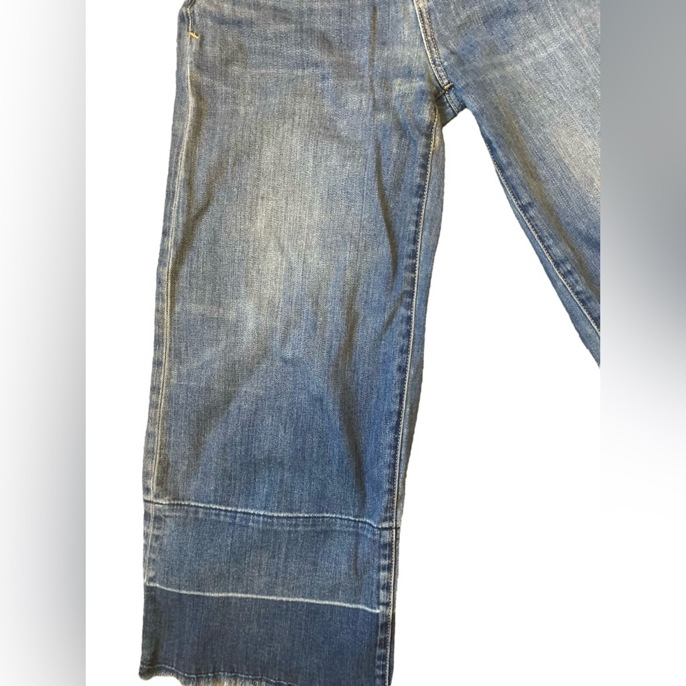 Anthropologie Pilcro & the Letterpress Raw Hem Cropped Flare Denim Wide Leg - Picture 9 of 11